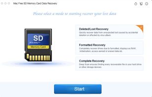 Mac Free SD Memory Card Data Recovery screenshot 1