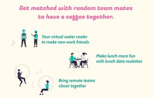 Get matched with random team mates to have a coffee together