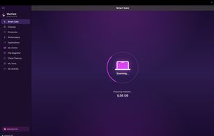 Scanning in progress with real-time size detection