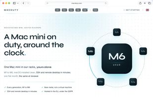The home page: every Apple silicon generation from the M1 to the M6, each machine bare metal and rented to one customer alone.
