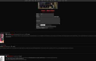 Neocities site discussion board.