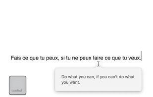 Point your mouse cursor over a paragraph of text, and double press "Control"