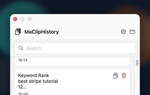 MaClipHistory screenshot 2
