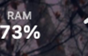 The menu bar item: CPU load, thermal state and memory in one compact readout. You choose which of the three appear and in what order.
