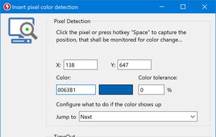 Macro Recorder can wait for a specific pixel changes to a defined color before it continues with the script.