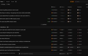Shared view of team level tasks