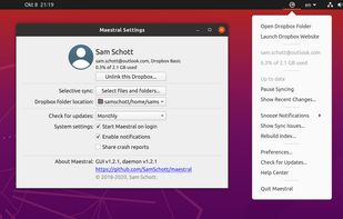 Maestral screenshot 1