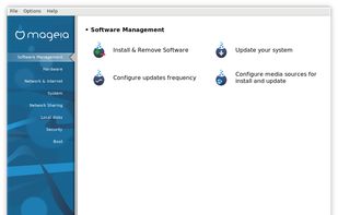 Mageia Control Center screenshot 1