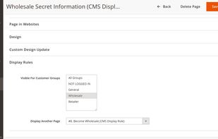 Magento 2 CMS Display Rules Extension screenshot 2
