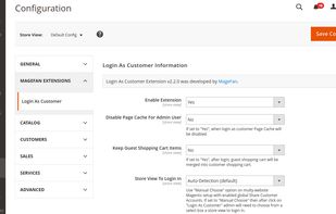 Login As Customer General Configuration