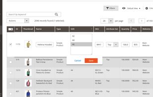 Magento 2 Product Grid Inline Editor screenshot 1