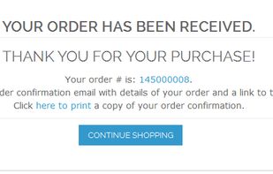 Order confirmation - Payeezy First Data