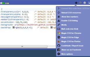 Editing Window With menu open