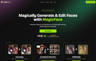 Landing Page of MagicFace