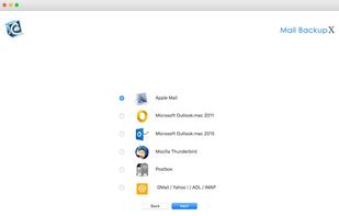 Automatically backup mails from Apple Mail, Outlook for Mac, Office 365 for Mac, Thunderbird, Postbox, Gmail, Yahoo and other mail services supporting IMAP and POP service directly on your Mac.