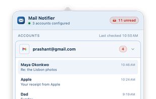 Mail Notifier screenshot 1