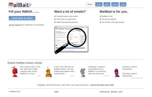 Mailbait.info homepage.