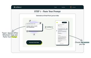Simply paste your idea and let Mailberry create emails for you. 