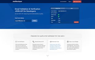 mailboxlayer API screenshot 1