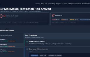 Inclusive Design & Accessibility: The industry’s only dedicated WCAG 2.1 AA auditor for email, checking color contrast, screen reader compatibility, and dark mode rendering.