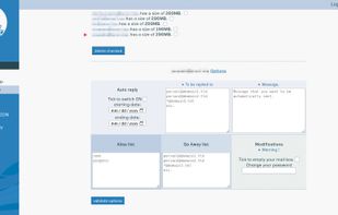 UI of the emails management.