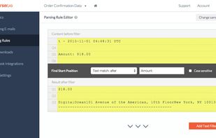 Easy creation of parsing rules
