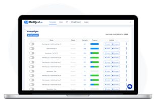 mailrush.io dashboard