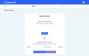Bulk Email Verify Page