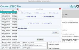 MailsClick Convert DBX File screenshot 1