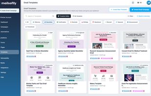 Start fast with a library of ready-made, customizable email templates.