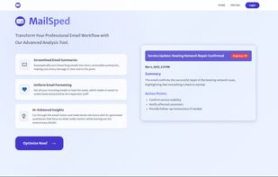MailSped Landing Page