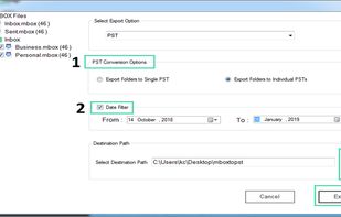 MailsSoftware MBOX to PST Converter screenshot 1
