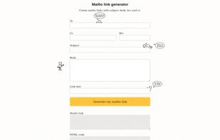Mailto link generator screenshot 1