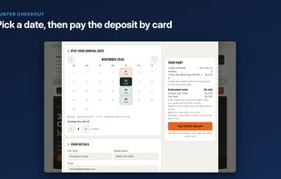 Hunter picks a date and pays the deposit