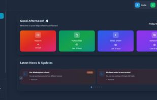 Web app dashboard with short, middle and long-term numbers