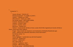 Sample response from premium APIs