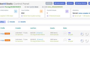 The Make Me Static dashboard