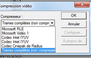 The codecs that you can use