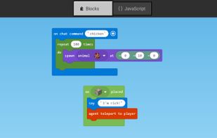 Block Editor - Students can start coding with colored blocks