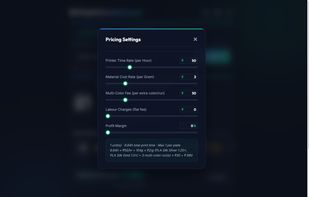 Custom Pricing Settings
