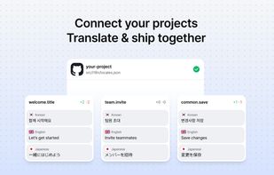 Connect your projects
Translate & ship together