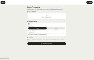 Batch QR Code generation and customization.