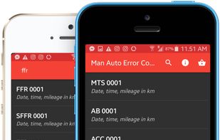 MAN truck code errors screenshot 1
