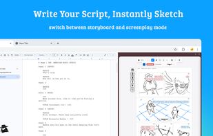 Write, visualise and sketch your story at the same time.