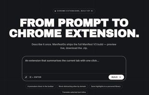 The main landing page of ManifestGo.