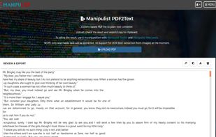 Manipulist PDF2Text screenshot 1