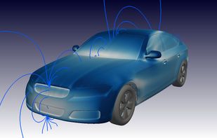 CFD simulation results of the DriveAIR model, simulated with MantiumFlow.