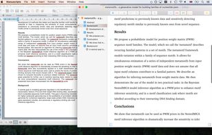 Import your manuscript from amongst a dozen supported formats: MS Word, RTF, OpenOffice,(Multi)Markdown, LaTeX, and many more.