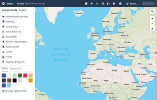 With default Streets map style