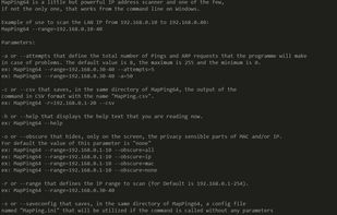 The Help of the program